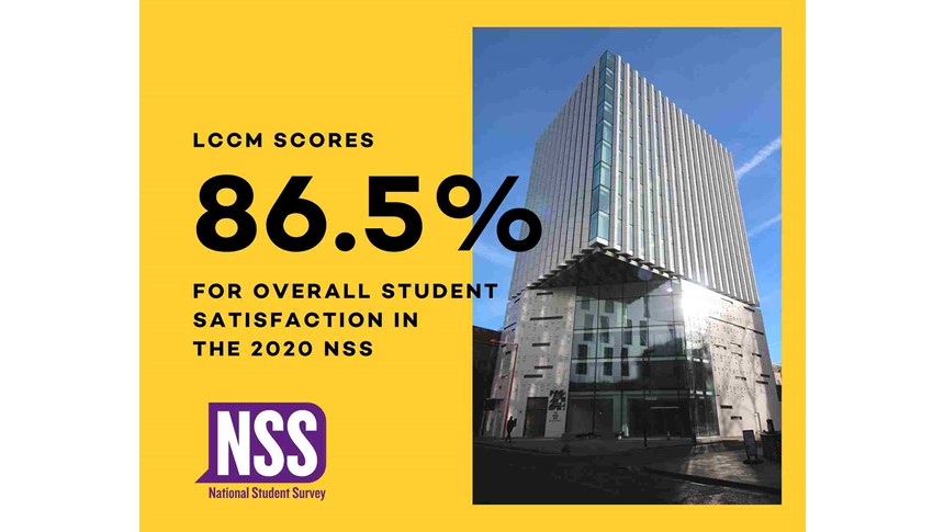 LCCM top UK contemporary music school for student satisfaction in NSS 2020