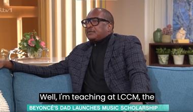 Dr. Mathew Knowles discussing his scholarship with LCCM on This Morning 